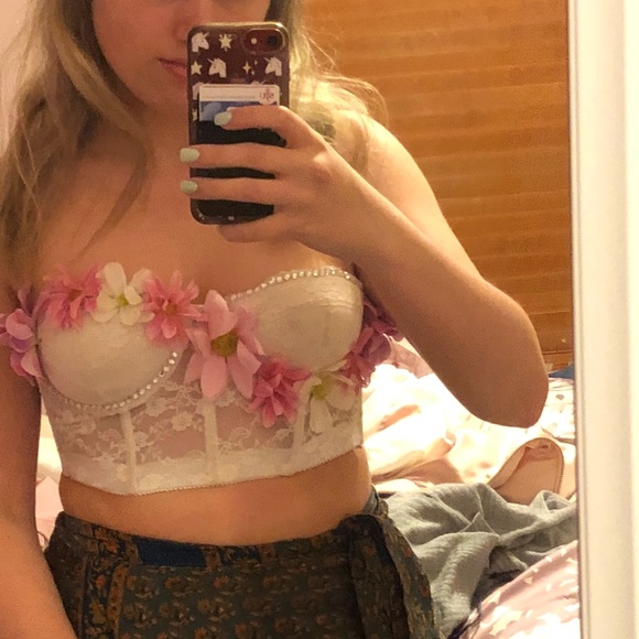 Custom-Made Floral Rave Bra - Picture 7 of 7